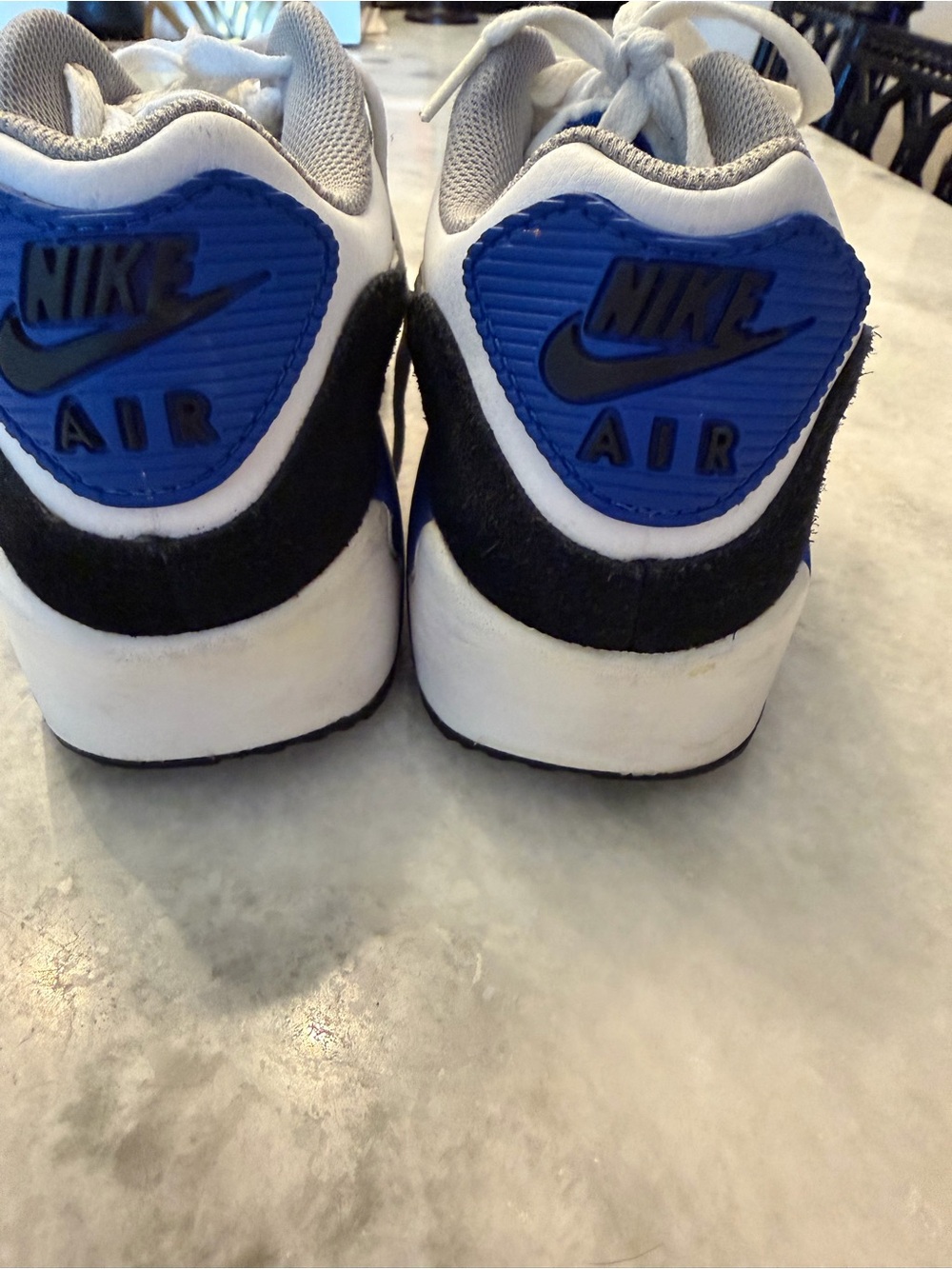 Nike Kids White, Gray & Blue Sneakers - Picture 4 of 8